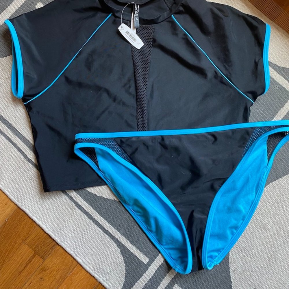 Adore Me Mesh Short Sleeve Bikini